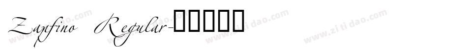 Zapfino Regular字体转换